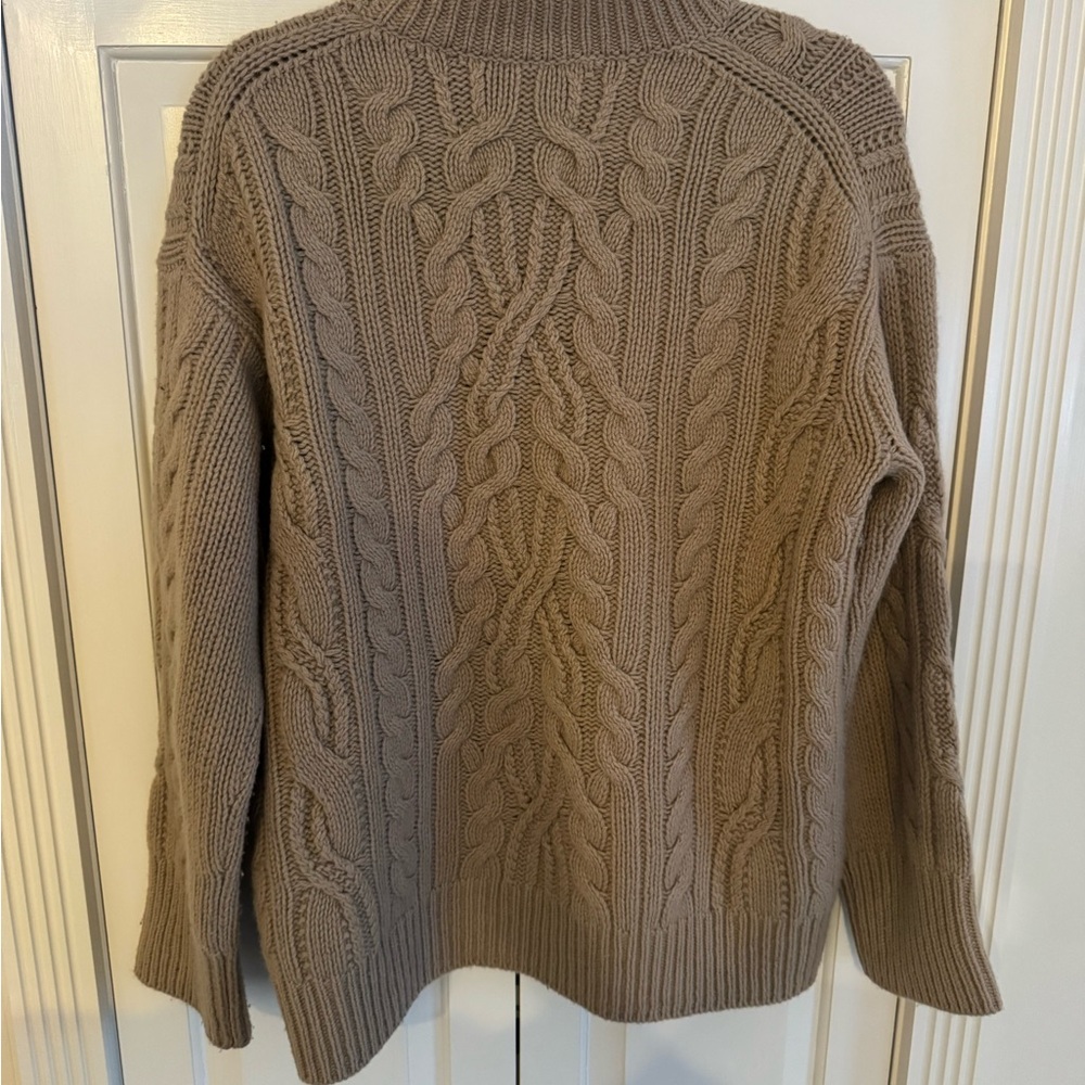 Vince Men's Cable Knit Crewneck Sweater - Tan